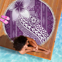 Tonga Kupesi Ngatu Beach Blanket Vintage Purple Plumeria LT05 - Polynesian Pride