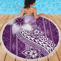 Tonga Kupesi Ngatu Beach Blanket Vintage Purple Plumeria LT05 - Polynesian Pride