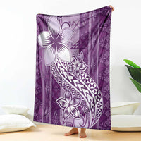 Tonga Kupesi Ngatu Blanket Vintage Purple Plumeria LT05 - Polynesian Pride