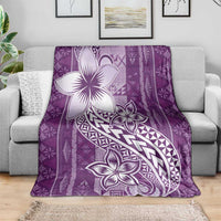 Tonga Kupesi Ngatu Blanket Vintage Purple Plumeria LT05 - Polynesian Pride