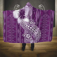 Tonga Kupesi Ngatu Hooded Blanket Vintage Purple Plumeria LT05 - Polynesian Pride