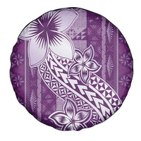 Tonga Kupesi Ngatu Spare Tire Cover Vintage Purple Plumeria