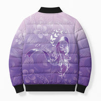 Lupus Awareness Month Bomber Puffer Jacket Polynesian Style LT05 - Polynesian Pride
