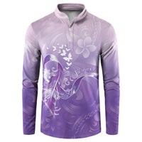 Lupus Awareness Month Button Sweatshirt Polynesian Style LT05 Lilac - Polynesian Pride