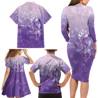 Lupus Awareness Month Family Matching Long Sleeve Bodycon Dress and Hawaiian Shirt Polynesian Style