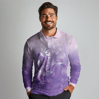 Lupus Awareness Month Long Sleeve Polo Shirt Polynesian Style LT05 - Polynesian Pride