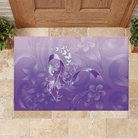 Lupus Awareness Month Rubber Doormat Polynesian Style LT05 Lilac - Polynesian Pride