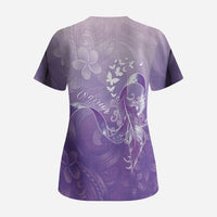 Lupus Awareness Month Scrub Top Polynesian Style LT05 - Polynesian Pride