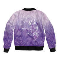 Lupus Awareness Month Sleeve Zip Bomber Jacket Polynesian Style LT05 - Polynesian Pride