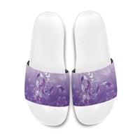 Lupus Awareness Month Slide Sandals Polynesian Style LT05 Lilac - Polynesian Pride