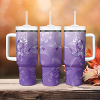 Lupus Awareness Month Tumbler With Handle Polynesian Style LT05 - Polynesian Pride