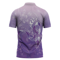 Lupus Awareness Month Zipper Polo Shirt Polynesian Style LT05 - Polynesian Pride