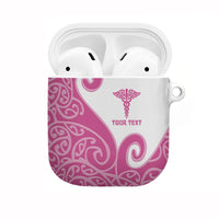 Personalised New Zealand Nurse AirPods Case Maori Koru Pink Version LT05 Pink - Polynesian Pride