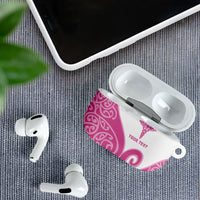 Personalised New Zealand Nurse AirPods Case Maori Koru Pink Version LT05 - Polynesian Pride