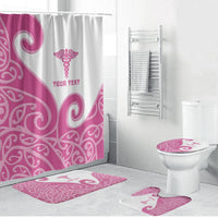 Personalised New Zealand Nurse Bathroom Set Maori Koru Pink Version LT05 Bathroom Set (4 pcs) Pink - Polynesian Pride