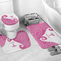 Personalised New Zealand Nurse Bathroom Set Maori Koru Pink Version LT05 Mat Set Only (3 pcs) One Size Pink - Polynesian Pride