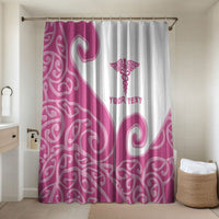 Personalised New Zealand Nurse Bathroom Set Maori Koru Pink Version LT05 Shower Curtain Only Pink - Polynesian Pride
