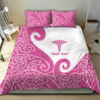 Personalised New Zealand Nurse Bedding Set Maori Koru Pink Version LT05 - Polynesian Pride
