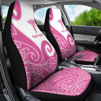 Personalised New Zealand Nurse Car Seat Cover Maori Koru Pink Version LT05 - Polynesian Pride