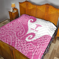 Personalised New Zealand Nurse Quilt Maori Koru Pink Version LT05 - Polynesian Pride