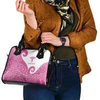 Personalised New Zealand Nurse Shoulder Handbag Maori Koru Pink Version LT05 - Polynesian Pride