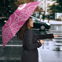 Personalised New Zealand Nurse Umbrella Maori Koru Pink Version LT05 - Polynesian Pride