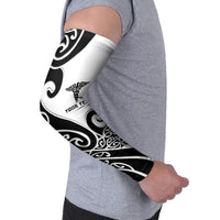 Personalised New Zealand Nurse Arm Sleeves Maori Koru Black Version LT05 - Polynesian Pride