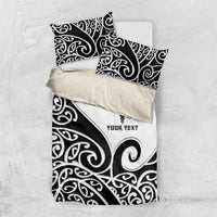 Personalised New Zealand Nurse Bedding Set Maori Koru Black Version LT05 US Twin 172cm x 218cm Black - Polynesian Pride