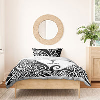 Personalised New Zealand Nurse Bedding Set Maori Koru Black Version LT05 - Polynesian Pride
