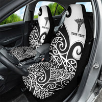 Personalised New Zealand Nurse Car Seat Cover Maori Koru Black Version LT05 - Polynesian Pride