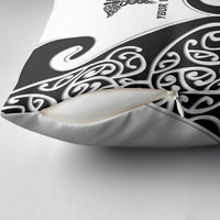 Personalised New Zealand Nurse Pillow Cover Maori Koru Black Version LT05 - Polynesian Pride