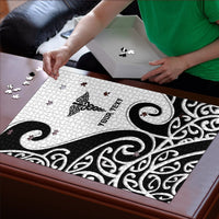 Personalised New Zealand Nurse Puzzle Maori Koru Black Version LT05 - Polynesian Pride