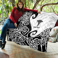 Personalised New Zealand Nurse Quilt Maori Koru Black Version LT05 - Polynesian Pride