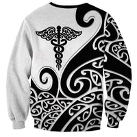 Personalised New Zealand Nurse Sweatshirt Maori Koru Black Version LT05 - Polynesian Pride