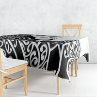 Personalised New Zealand Nurse Tablecloth Maori Koru Black Version LT05 - Polynesian Pride