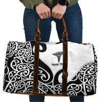 Personalised New Zealand Nurse Travel Bag Maori Koru Black Version LT05 Black - Polynesian Pride