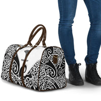 Personalised New Zealand Nurse Travel Bag Maori Koru Black Version LT05 - Polynesian Pride