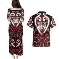 Custom Aotearoa Ngapuhi Couples Matching Puletasi and Hawaiian Shirt Maori Tribal Pattern LT05 - Polynesian Pride