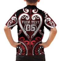 Custom Aotearoa Ngapuhi Family Matching Off The Shoulder Long Sleeve Dress and Hawaiian Shirt Maori Tribal Pattern