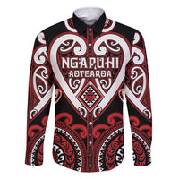 Custom Aotearoa Ngapuhi Family Matching Off Shoulder Maxi Dress and Hawaiian Shirt Maori Tribal Pattern