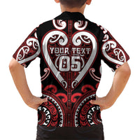 Custom Aotearoa Ngapuhi Family Matching Short Sleeve Bodycon Dress and Hawaiian Shirt Maori Tribal Pattern