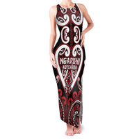 Custom Aotearoa Ngapuhi Family Matching Tank Maxi Dress and Hawaiian Shirt Maori Tribal Pattern LT05 Mom's Dress Red - Polynesian Pride