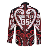 Custom Aotearoa Ngapuhi Long Sleeve Button Shirt Maori Tribal Pattern LT05 - Polynesian Pride