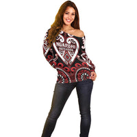 Custom Aotearoa Ngapuhi Off Shoulder Sweater Maori Tribal Pattern
