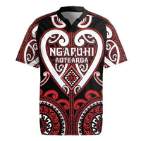 Custom Aotearoa Ngapuhi Rugby Jersey Maori Tribal Pattern LT05 Red - Polynesian Pride