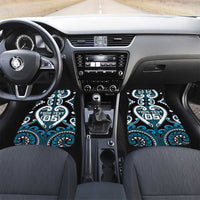 Aotearoa Ngati Porou Car Mats Maori Tribal Pattern LT05 Set 2pcs - Front Blue - Polynesian Pride