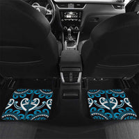 Aotearoa Ngati Porou Car Mats Maori Tribal Pattern LT05 Set 2pcs - Back Blue - Polynesian Pride