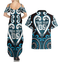 Custom Aotearoa Ngati Porou Couples Matching Summer Maxi Dress and Hawaiian Shirt Maori Tribal Pattern LT05 - Polynesian Pride