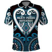 Custom Aotearoa Ngati Porou Polo Shirt Maori Tribal Pattern