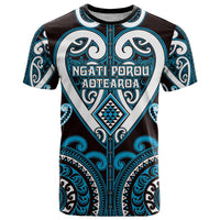 Custom Aotearoa Ngati Porou T Shirt Maori Tribal Pattern
